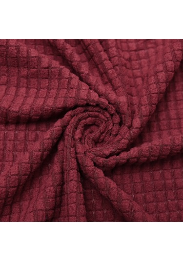 Suofeng Kırmızı Bambu Dokulu Koltuk Kol Halkası Seti - Yıkanabilir, Kaymazsız, Tüm Mevsimler İçin - 10 Adet Çivi İle Şarap Kırmızısı