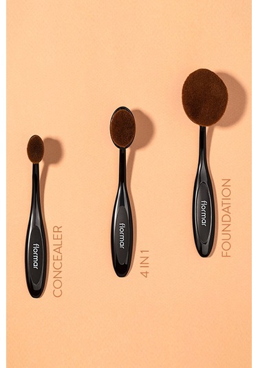 Flormar Yatay Eğimli Fondöten Fırçası - Oval Foundation Brush - 039 - 8690604598496