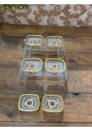 Wow Dikdörtgen Mini Lokumluk 6 Lı Altın Rengi