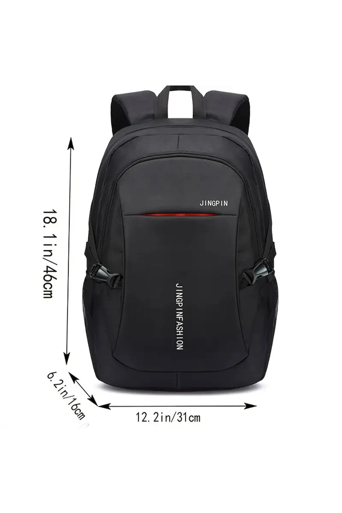 Sırt Çantası - Geniş İç Hacimli Okul & Seyahat İçin Günlük Sırt Çantası, Laptop Bölmeli Siyah