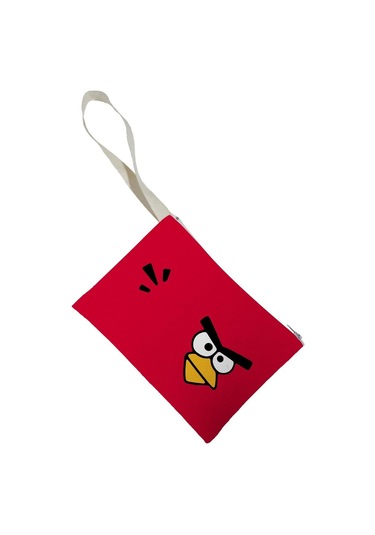 Unisex Angry Birds Desenli Portföy Clutch Çanta Çok Renkli