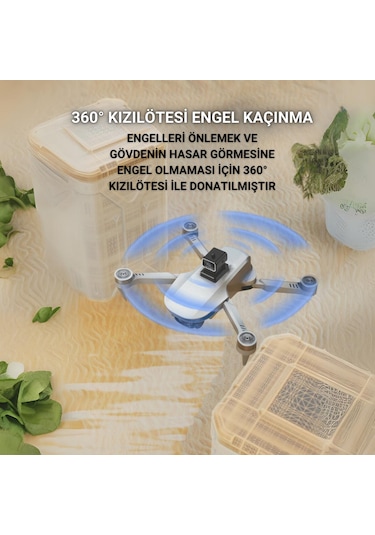B6 Mini Drone 2Batarya ile 30Dakika Uçuş Beni Takip Et Gps 1080p Hd Çift Kamera 5g Wı-fı  Engelden Kaçınma