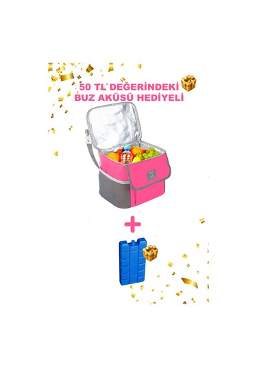 Best Çanta Pro+ 10 Litre Termos Piknik Çantası Yalıtımlı Termal Soğutucu Buzluk Çanta Pembe