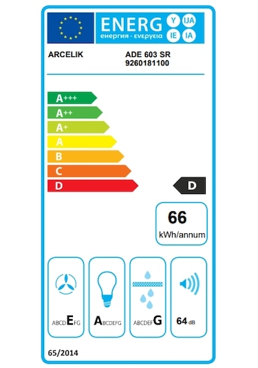 Arçelik ADE 603 SR Duvar Tipi Davlumbaz