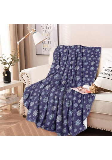 Noel Desenli 47 İnç Yuvarlak Flanel Battaniye, Yetişkin Ve Çocuk İçin, Yumuşak, Rahat Ve Hafif Noel Kar Yağmuru Karanlık