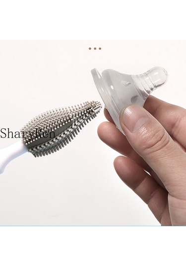 Sıcak 1 Takım Şişe Temizleme Fırçası Yumuşak Silikon Süt Şişesi Fırçası Bebek Emzik Bardağı Meme Temizleme Fırçaları Seti Mutfak Temizleme Aracı