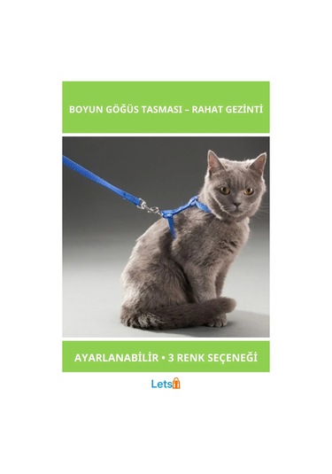 Ayarlanabilir Kedi Boyun Ve Göğüs Tasması Rahat Ve Güvenli