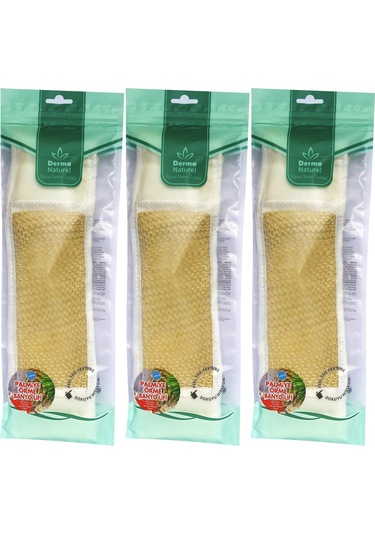 Derma Naturel Palmiye Örme İpli Banyo Kemeri 8 24cm 3 Lü Set