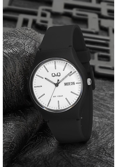 Q&Q QCG21201 Su Geçirmez Çift Takvimli Unisex Kol Saati