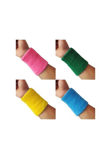 Bir Boyut-1 Adet Bilek Ter Bandı Tenis Spor Bileklik Voleybol Spor Salonu Bileklik Desteği Ter Bandı Havlu Bilezik Koruyucu Dış Mekan-gökyüzü Mavi