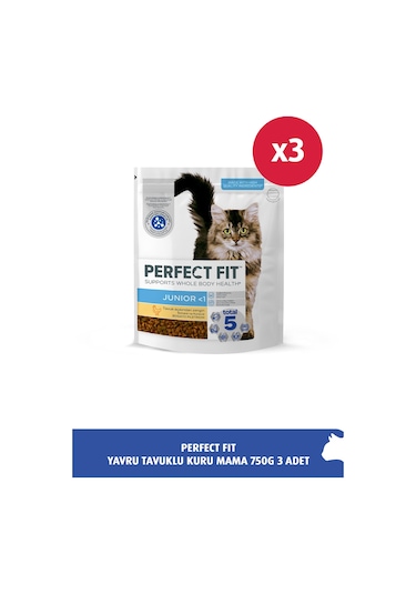 Perfect Fit Tavuklu Yavru Kedi Maması 3 x 750 G