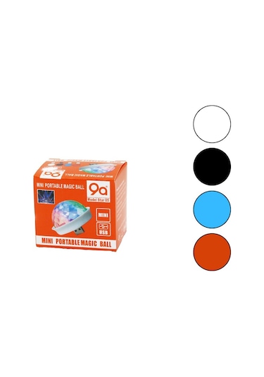 Usb Disko Lamba 4w Mini Ufo Model Çap:5cm -- Y: 4.5cm Dc-5v Siyah