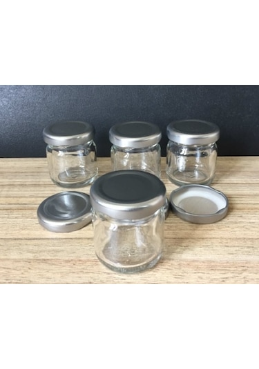 40 Cc Cam Kavanoz - 50 Adet - Gümüş Kapak. Mutfak.