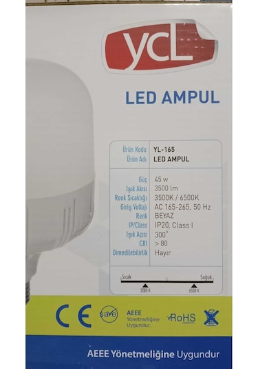 Ycl Led Ampul Yl-165 45w 6500k