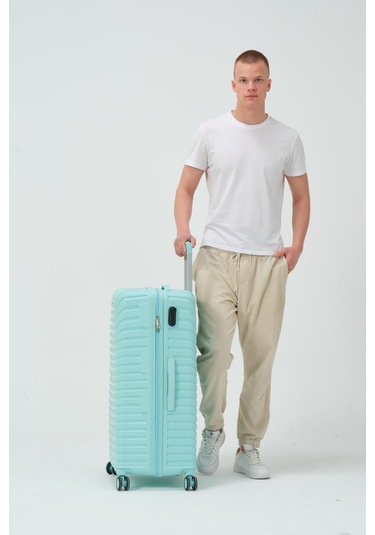 Keo-plus Turkuaz Büyük Boy Silikon Kırılmaz Pp Valiz Turkuaz