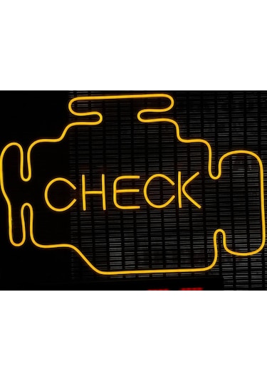 Araç Motor Arıza Lambası Neon Led Tabela