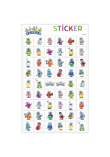 Alpha Blocks Eğitici Birim Küp Snapcubes Sticker 54 Adet