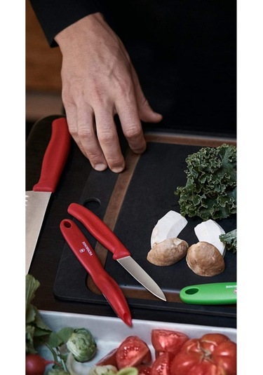 Victorinox Kırmızı Soyucu ve Bıçak Seti Kırmızı