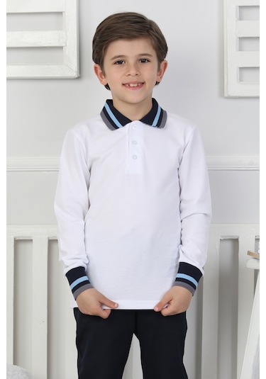 Erkek Çocuk Sweatshirt Okul BEYAZ
