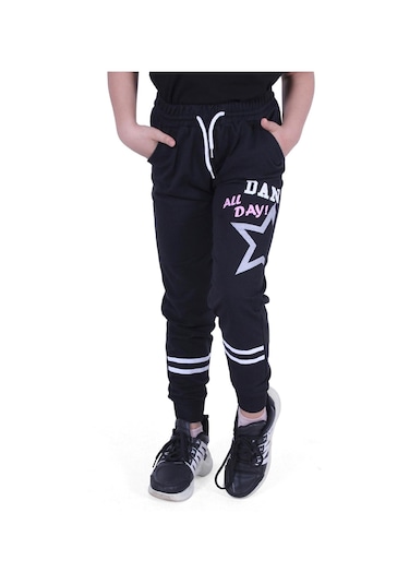 3'lü Karışık Paris Model Kız Çocuk Lacivert-anstrasit-gri Eşofman Altı Çok Renkli