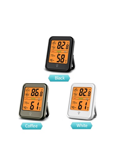 Folinda Ev İçin Endüstriyel Seviye Isı Ve Nem Ölçer - Büyük Ekranlı Hava Durumu İzleyici Mc-42 Kahve İngilizce Versiyon