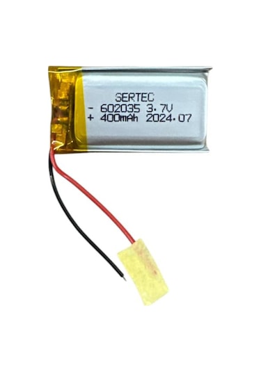 602035 3.7v 400mah Li-polymer Pil Devreli/1.5a