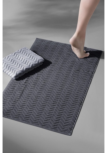 Taffeta X Bathmat Space - Ekstra Yumusak, Modern %100 Pamuk 50X75 Gri