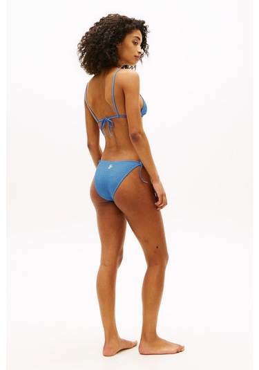 Tommy Hilfiger Kadın V Şeklinde Yan Bağlamalı Mavi Bikini Altı-14664