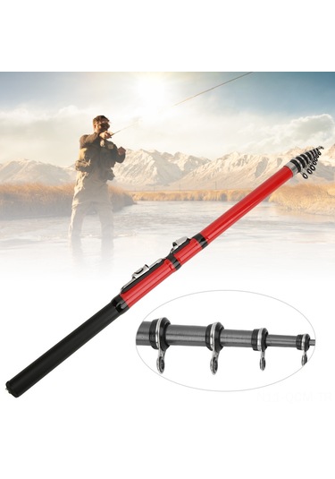 Qingmipy Kırmızı Karbon Ultra Hafif Uzak Atış Balıkçılık Kamışı 2.7m - Yumuşak Kuyruk, Dayanıklı Metal Halka, Ergonomik Anti-skaydı Kolluk, Portatif Kısa Boy Tasarım