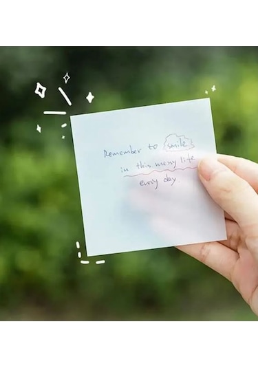 Şeffaf Post-it Yapışknalı Not Kağıdı 76x76 Mm. 50 Yaprak