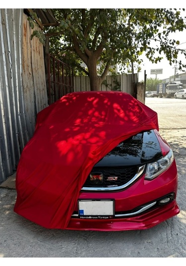 Masgarage09 Üniversal Kırmızı Penye Araç Brandası