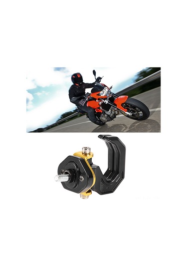 Lemestar Motosiklet Alüminyum Çift Destekli Kanca - Çelik Dayanıklı, Korumalı, Kask Çantası Asma Fonksiyonu, Tek/çift Kanca Ayarlanabilir Diğer
