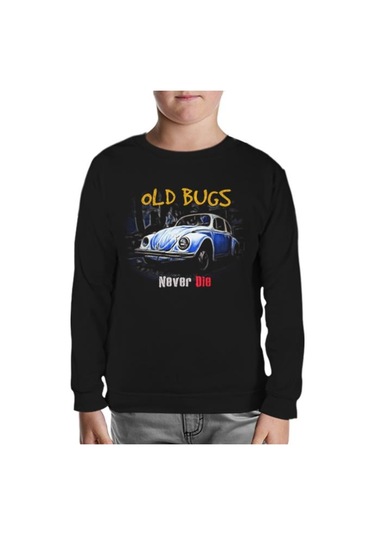 Old Bugs Siyah Çocuk Sweatshirt Siyah