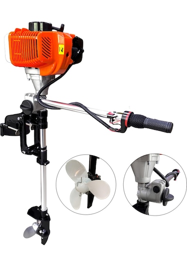 Kraft Hart Dıştan Takmalı Benzinli Tırpantekne Deniz Motoru 63cc 2,8 Hp