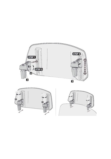 Pazly Motosiklet Ön Cam Uzatma Deflektörü Ayarlanabilir Lmk00163tr Şeffaf