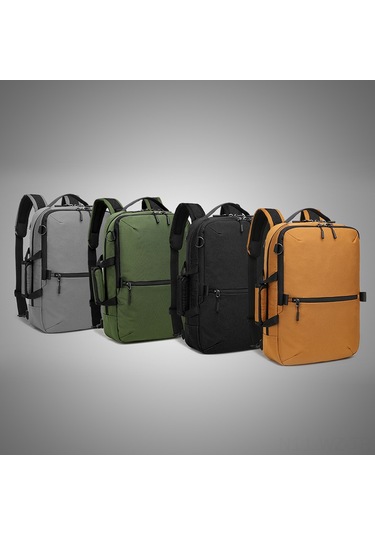 Wezone Erkekler İçin Şık 17 İnç Laptop Çantası - Büyük Kapasiteli Moda Sırt Çantası Siyah