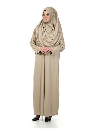 Tek Parça Namaz Elbisesi - Vizon - 5015