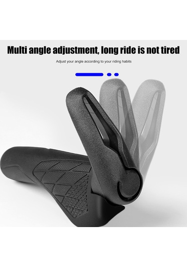 Xindoker Bisiklet Tutamak Kolu Yardımcısı, Tpr Kauçuk + Aluminyum Alyuminyum, Ergonomik Tasarım, Darbeleri Emici, Kaydırma Önleyici, 22.2 Mm Çaplı Direkler İçin Uygulanır Siyah
