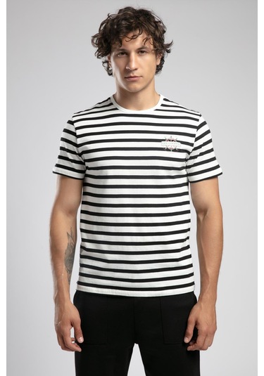 Lee Cooper Eddy Erkek %100 Pamuk O Yaka T-shirt Siyah-21602 Siyah