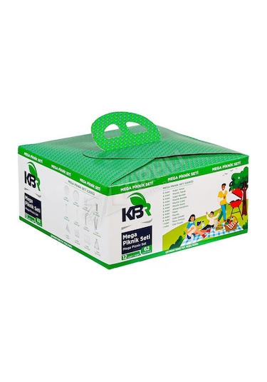 Kbr Mega Piknik Seti 12 Çeşit 62 Parça X 2 Set Çok Renkli