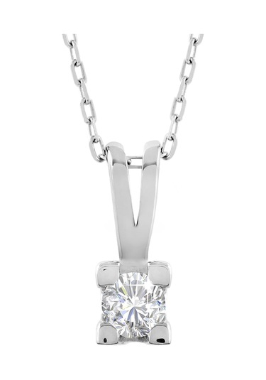 Chavin H Color 0.10 Carat Pırlanta Altın Tektaş Kolye  Cr53