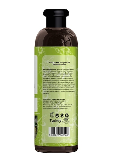 Phytoflora Tuzsuz Zeytinyağlı Defne Yağlı Şampuan 400 ML