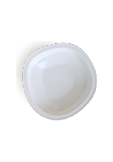Keramika Beyaz Bloom Yemek Tabağı 24 Cm 6 Adet 006 Beyaz