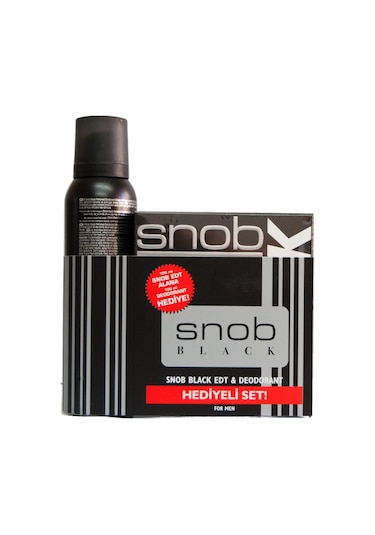 Snob Black Erkek Parfüm EDT 100 ML + Deodorant 150 ML 2'li Set