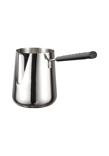 Tenfowee Paslanmaz Çelik Süt Isıtma Tenceresi, Ölçekli Ve Çikolata Eritme Fonksiyonlu, Uzun Saplı 600/1000ml Gümüş