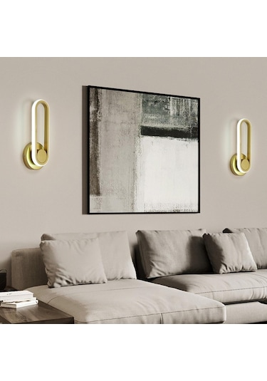 Homyl Duvar Işıkları 360 Aydınlatma Modern Için Altın Altın