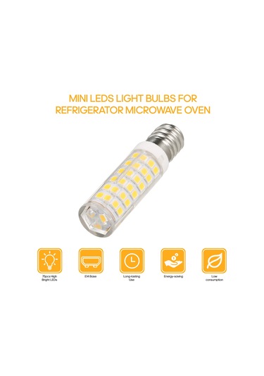 Qingmipy E14 Tabanlı 9w Led Ampul - 6000k Beyaz Işık, 360 Aydınlatma, Fırın/buzdolabı/udema Uyumlu, Enerji Tasarruflu 75 Led Tilki