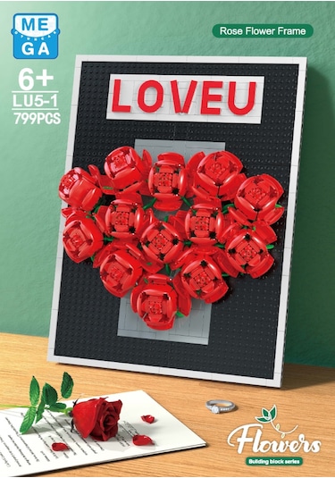 Love U Gül Fotoğraf Çerçevesi