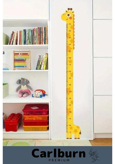 Özel Üretim İz Bırakmayan Çift Taraflı Bantlı Silinebilir Ev Sevimli Sarı Zürafa Boy Ölçüsü Sticker