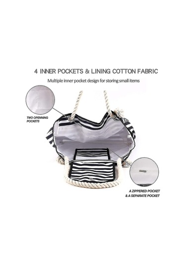 Ekstra Büyük Su Geçirmez Tuval Plaj Çantası Kadın El Çantası Diğer